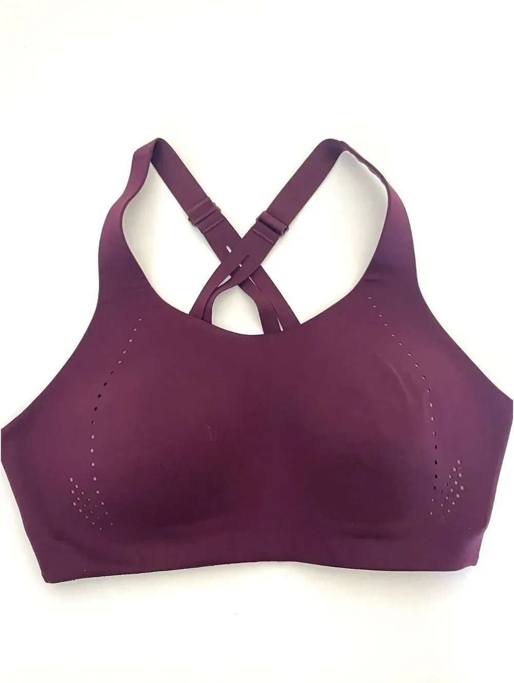 Lululemon AirSupport High Support Bra Cassis Red Merlot Size 38D GUC